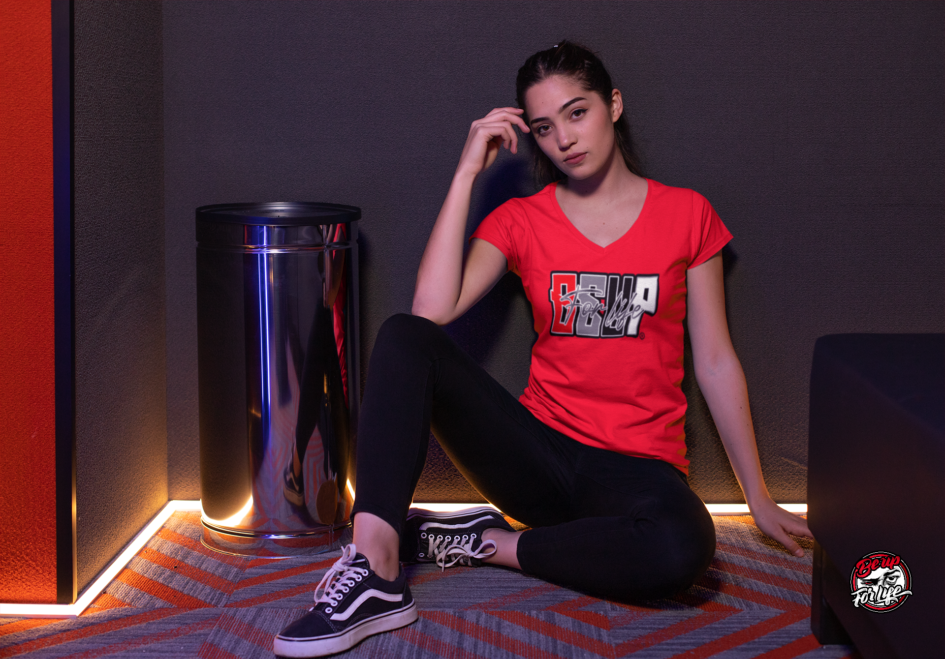 Ladies V-Neck T Shirt - BEUPFORLIFE.com