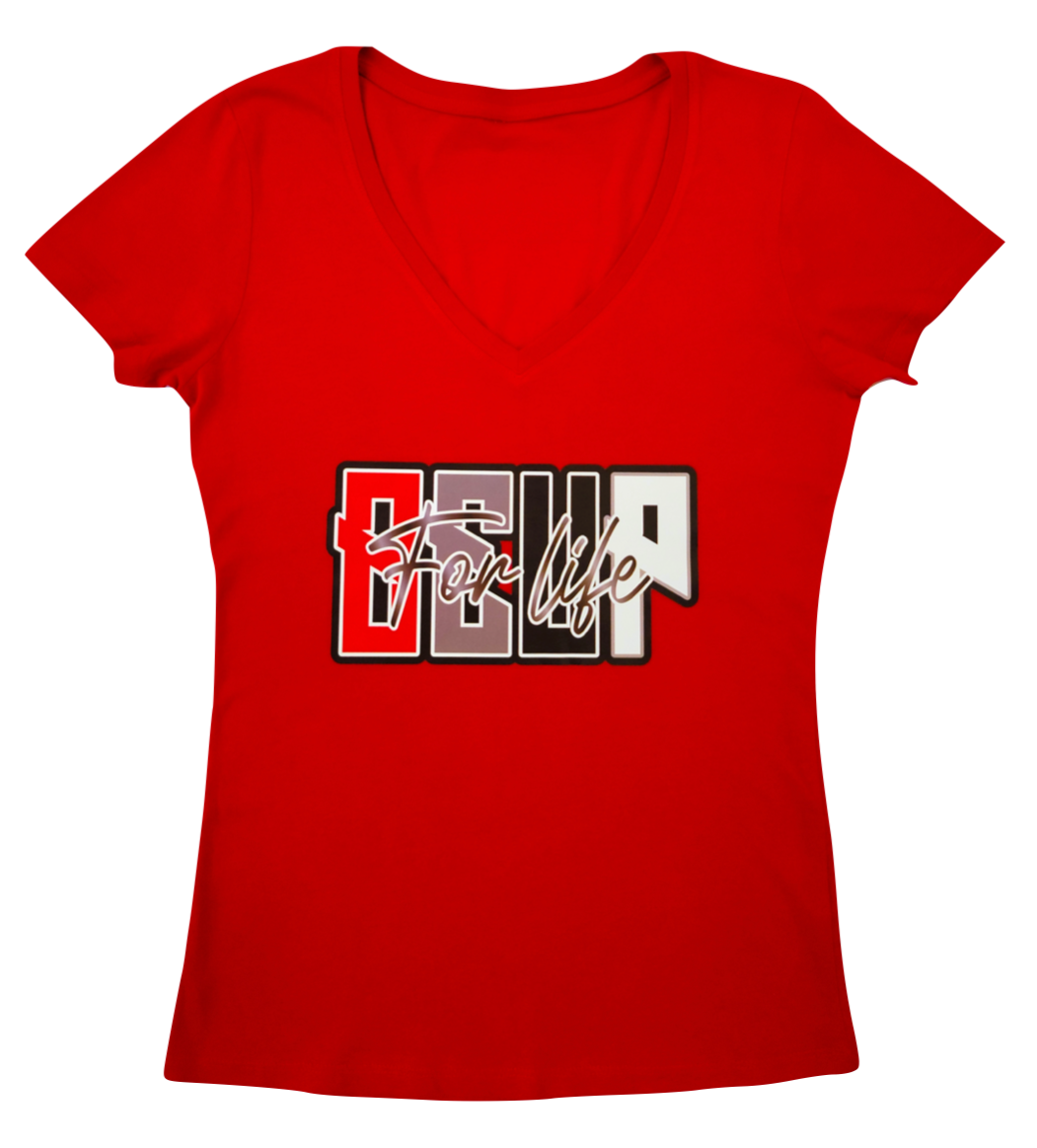 Ladies V-Neck T Shirt - BEUPFORLIFE.com