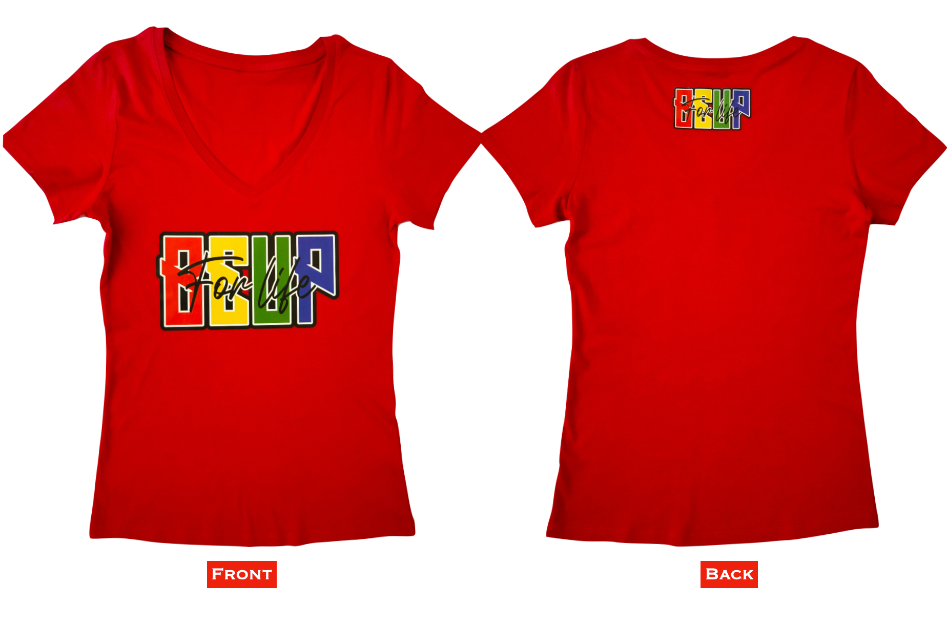Ladies V-Neck T Shirt - BEUPFORLIFE.com