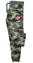 Load image into Gallery viewer, Grey Camouflage Jogger set w/ Chenille Patches (Unisex)
