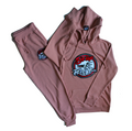 Women's Dusty Rose, French Terry Jogger, Round Be Up Patch (FREE SHIPPING, USA Only) - BEUPFORLIFE.com