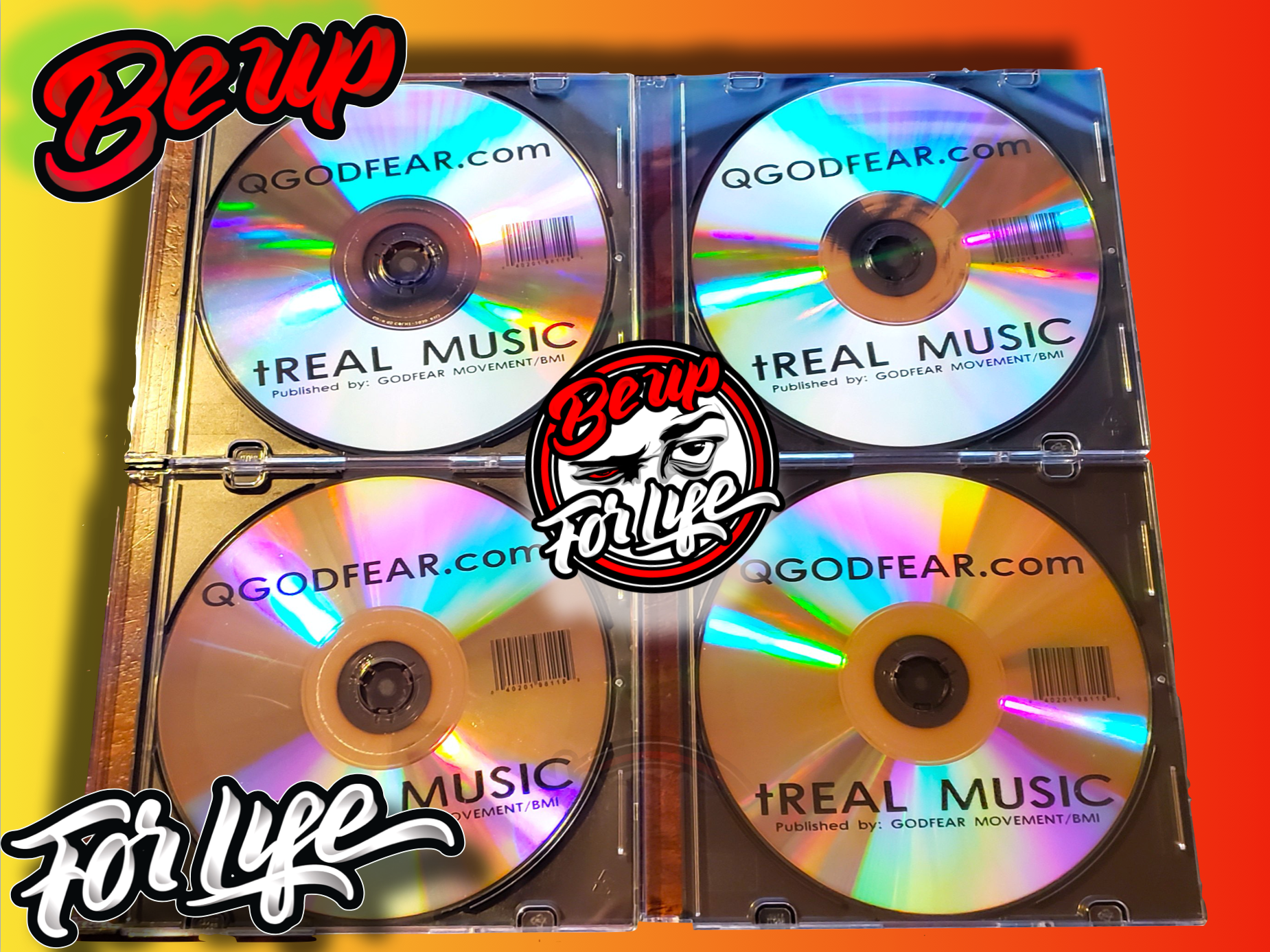 QGODFEAR.com Presents "tREAL MUSIC", HARD COPY cd (FREE SHIPPING) - BEUPFORLIFE.com